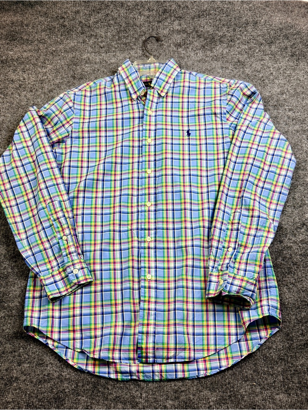Polo by Ralph Lauren Multicolor Plaid Button-Down Shirt Long Sleeve Medium